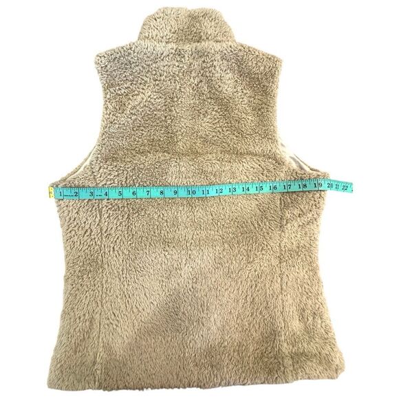 Patagonia Women's Fuzzy El Cap Khaki with Bleached Stone Zip-Up Vest Size Large - Picture 10 of 10
